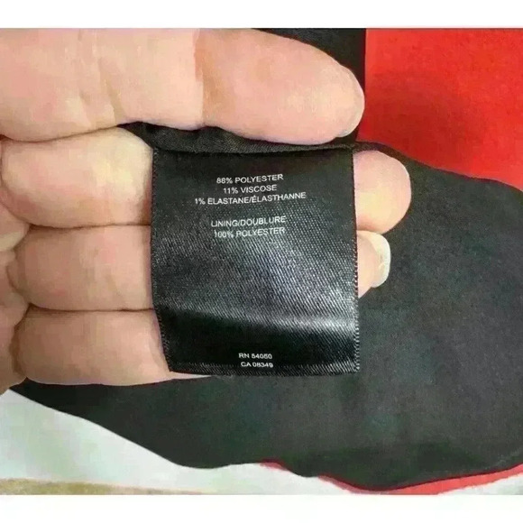 Robbi & Nikki Red Peplum Pea Coat Red Size S Button Front Lined Heavy EUC - Picture 16 of 16